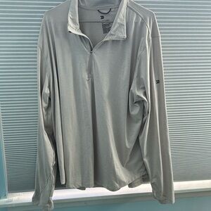 Men's tan half zip